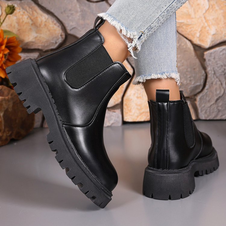 Street Fashion Winter 2025 - รองเท้าบูทสั้นผู้หญิงแบบหนาคลาสสิกปี 2025 รองเท้าใส่สบายสำหรับฤดูหนาว รองเท้าบูทแฟชั่นฤดูใบไม้ร่วงแบบหนาสำหรับผู้หญิง รองเท้าผู้หญิง
