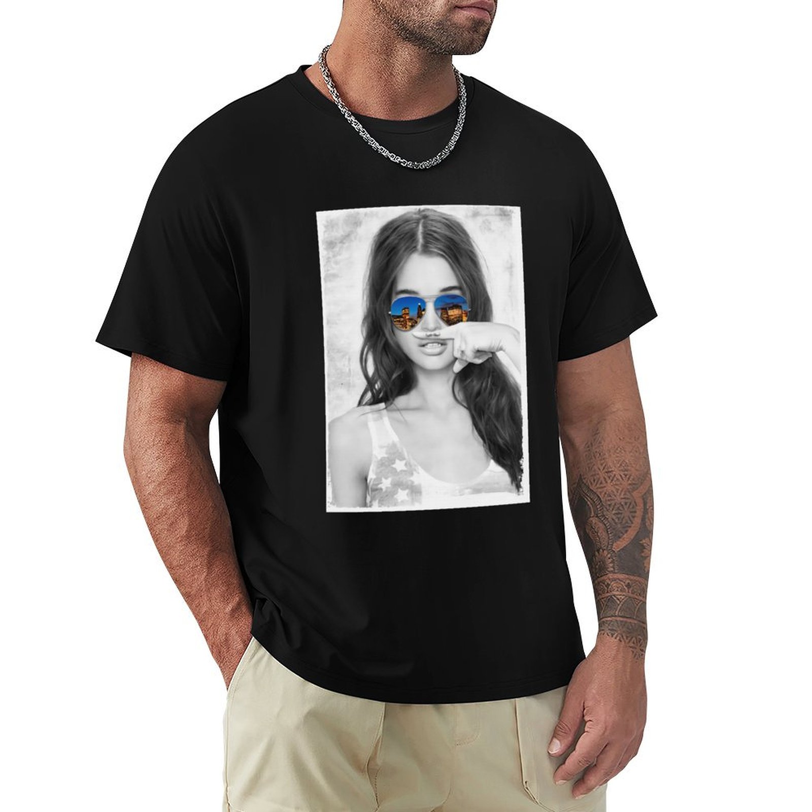 Street Fashion Co - เสื้อยืดลายกราฟิกผู้หญิงหนวดเคราดั้งเดิม Men S Bowery Supply Co