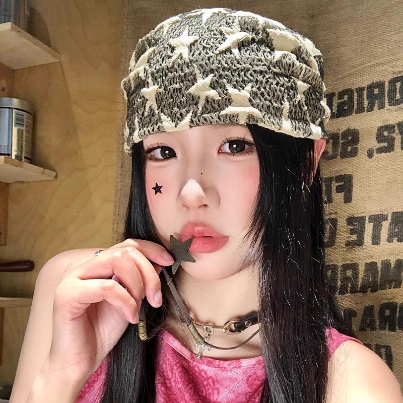 Street Fashion Hats - Cool สไตล์หมวก Star Subculture Y2K Headscarf