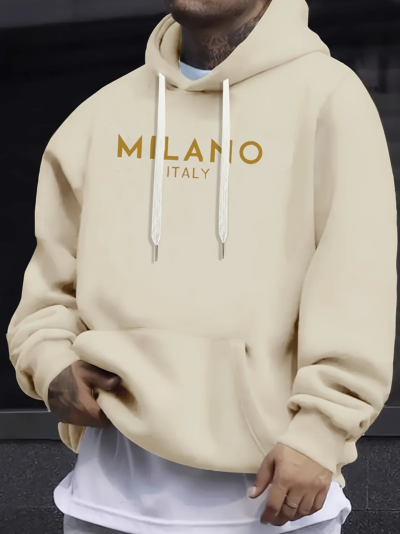 Street Fashion Milano - 2026 เสื้อสเวตเตอร์มีฮู้ดสำหรับฤดูใบไม้ร่วงและฤดูหนาว พิมพ์ลาย MILANO แฟชั่นฮิปฮอปลำลองแนวสตรีท เสื้อผ้าผู้ชายและผู้หญิง