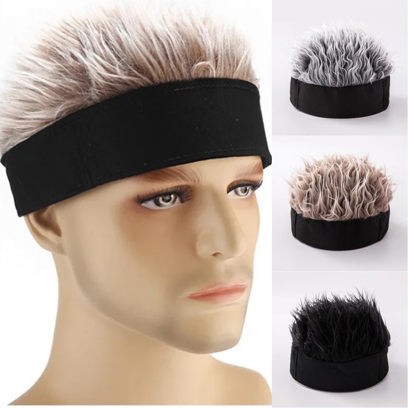 Street Fashion Hats - วิกผมสั้นแบบสังเคราะห์ หมวกบีนนี่ หมวกทรงสปอร์ต ปอยผมปลอม หมวกฮิปฮอป วิกผมสำหรับงานปาร์ตี้