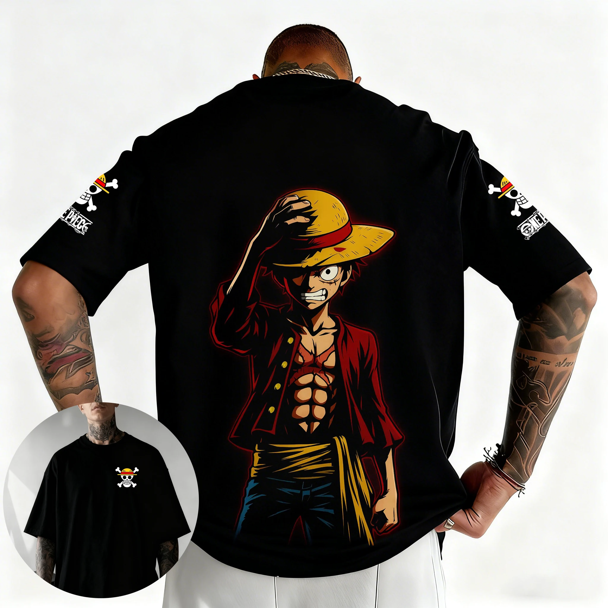 เสื้อยืดโอเวอร์ไซส์ลายอนิเมะวั - Street Fashion Hats บทวิจารณ์และราคา