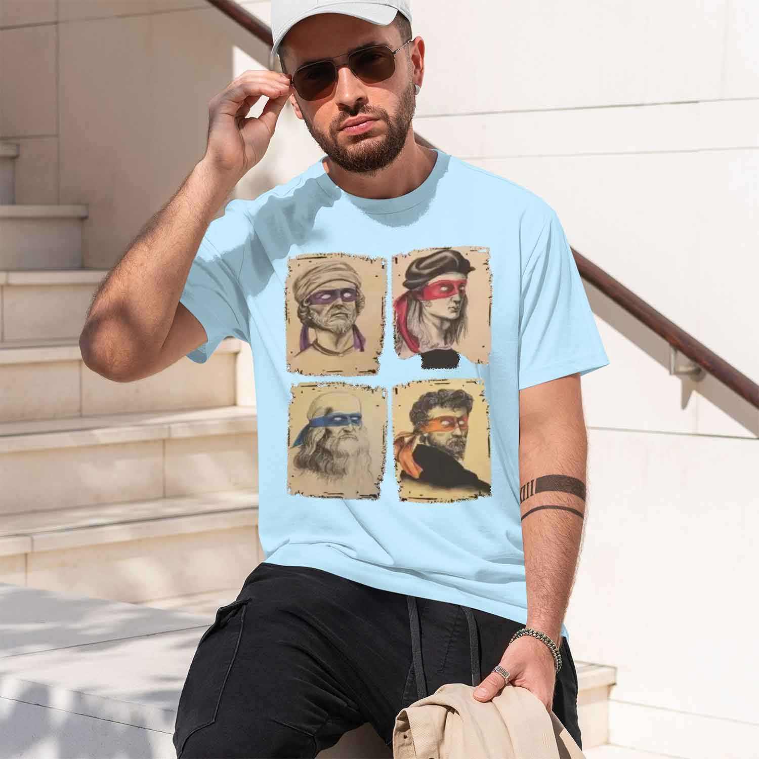 เสื้อยืดลายการ์ตูนเต่าวิทยาศาส - Street Fashion China Models บทวิจารณ์และราคา