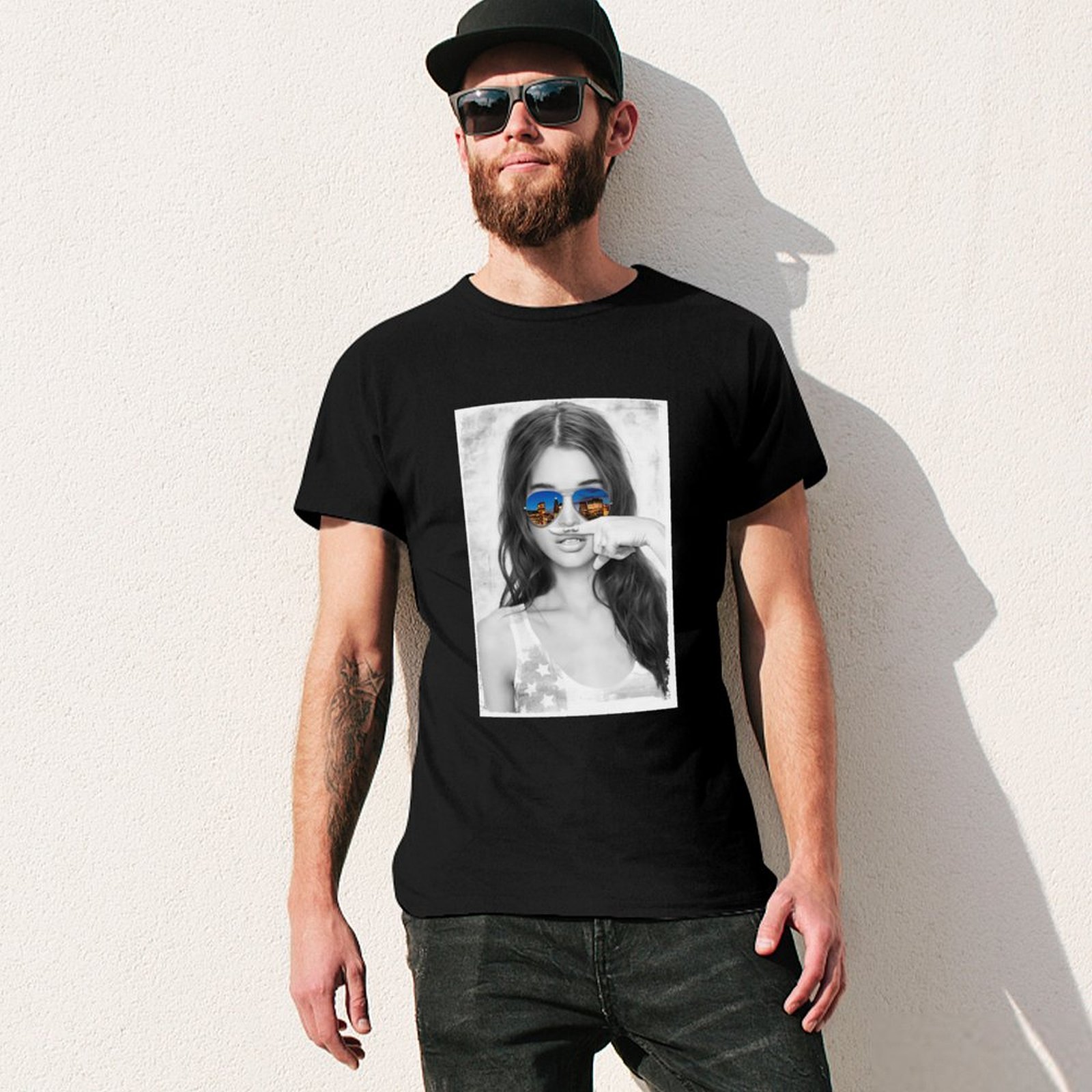เสื้อยืดลายกราฟิกผู้หญิงหนวดเค - Street Fashion Co บทวิจารณ์และราคา