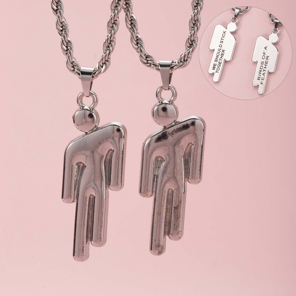 สร้อยคอคู่แบบหัวเฉียง สไตล์ฮิป - Fashion Street Singapore บทวิจารณ์และราคา