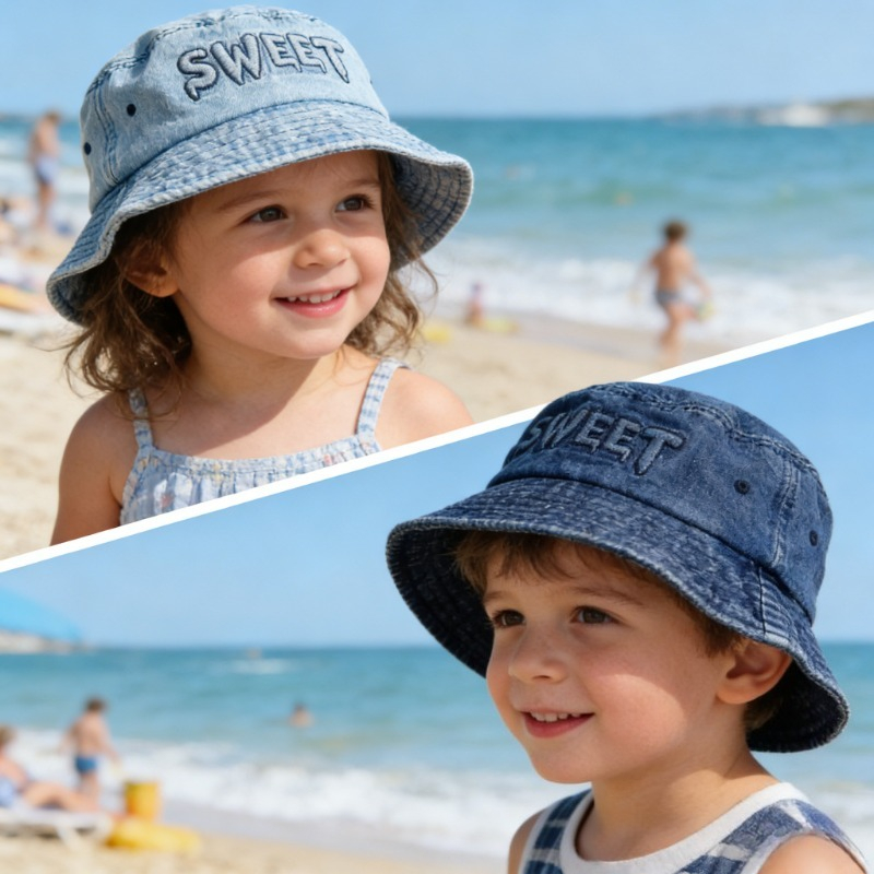 หมวกบักเก็ตเด็กสไตล์ญี่ปุ่นย้อ - Street Fashion Hats บทวิจารณ์และราคา