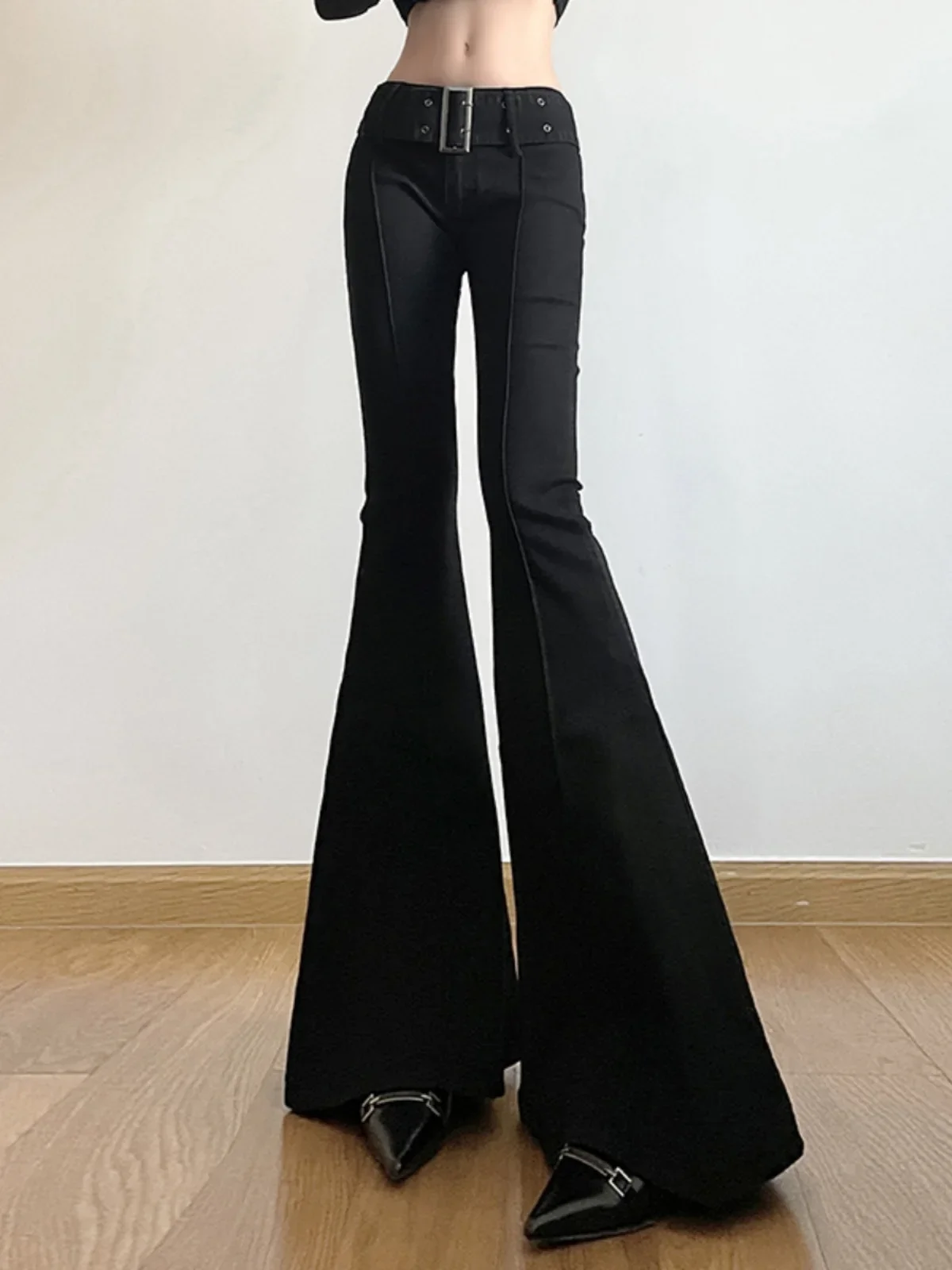 กางเกงขายาวทรงบานสีดำสำหรับผู้ - Fashion Street Yoga บทวิจารณ์และราคา