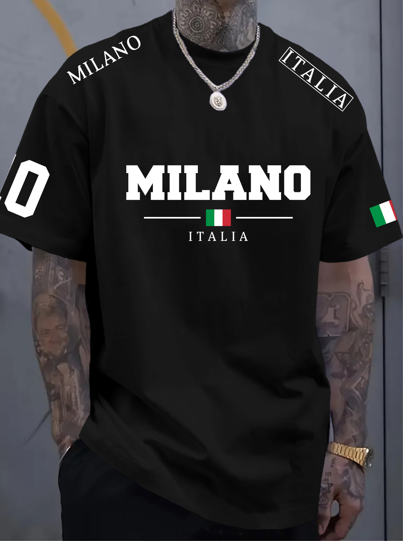 เสื้อยืดผู้ชาย สไตล์ลำลองแนวสต - Street Fashion Milano บทวิจารณ์และราคา