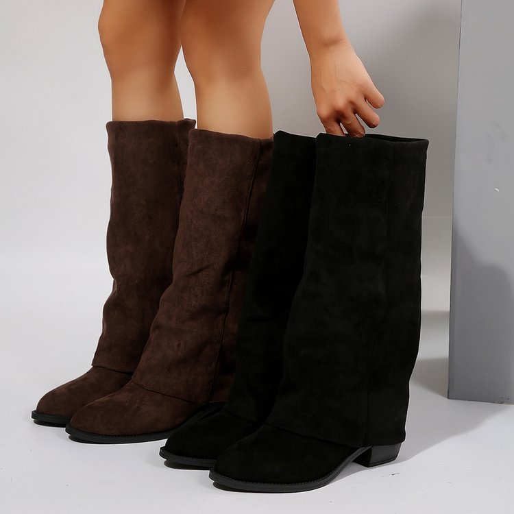 รองเท้าบูทสูงถึงเข่าผู้หญิง แฟ - Street Fashion Winter 2025 บทวิจารณ์และราคา