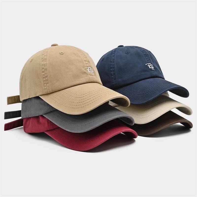 หมวกเบสบอลปักตัวอักษร RH ปรับข - Street Fashion Hats บทวิจารณ์และราคา
