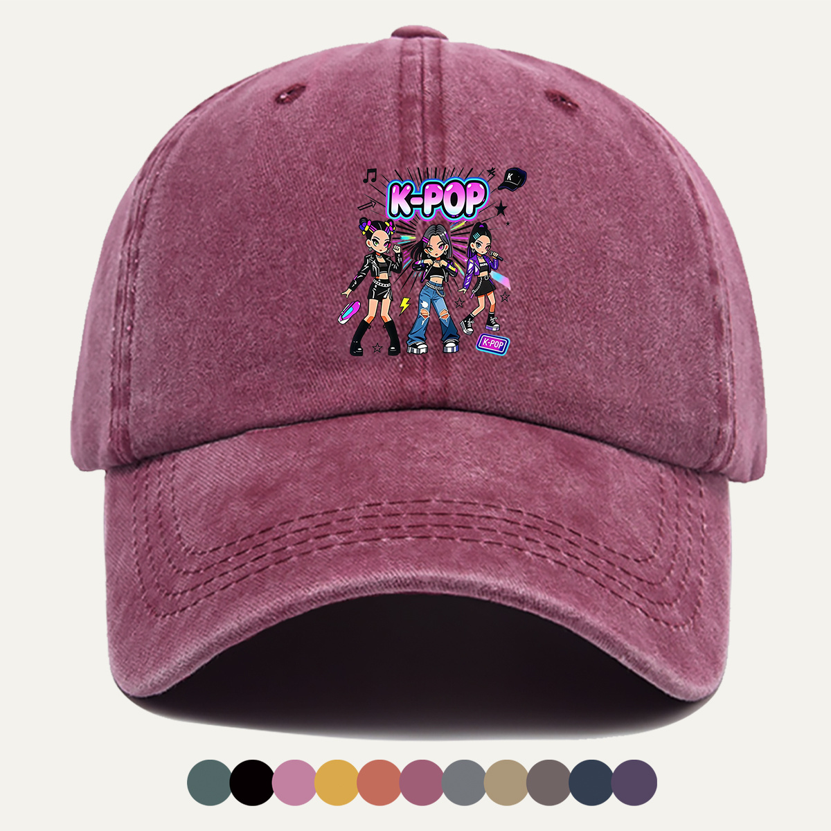 หมวกเบสบอลพิมพ์ลาย K-POP สุดฮิ - Street Fashion Co บทวิจารณ์และราคา